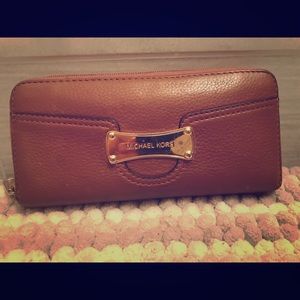 Michael Kors Genuine Brown Leather Wallet
